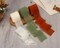 Fall Ribbon 1.5 inch x 30 Yard Handmade Silk, Ivory/Dusty Sage/Terracotta Fringe Chiffon Ribbon for Wedding Invitations, Bridal Bouquets Wrapping, Flower Arrangement Decoration